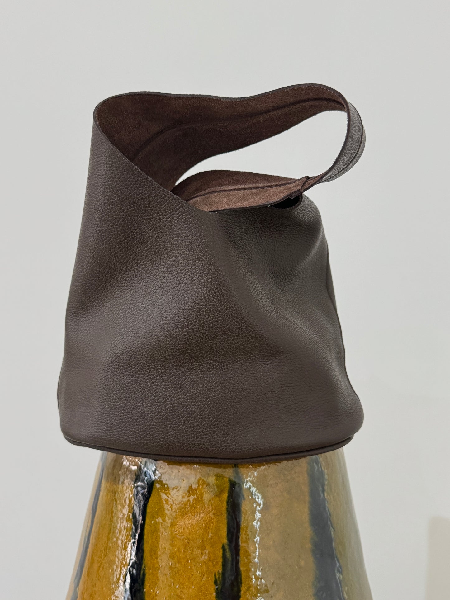 Margarita tiny hobo bag in walnut