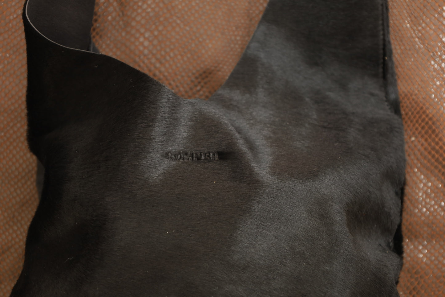 Margarita tiny hobo bag in black ponyhair