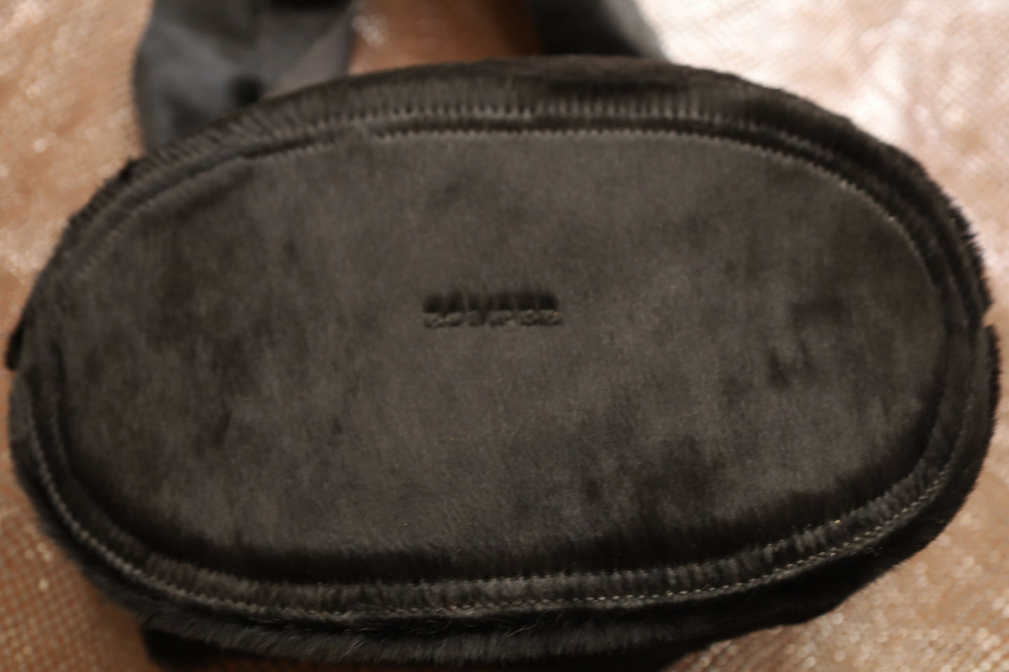 Margarita tiny hobo bag in black ponyhair