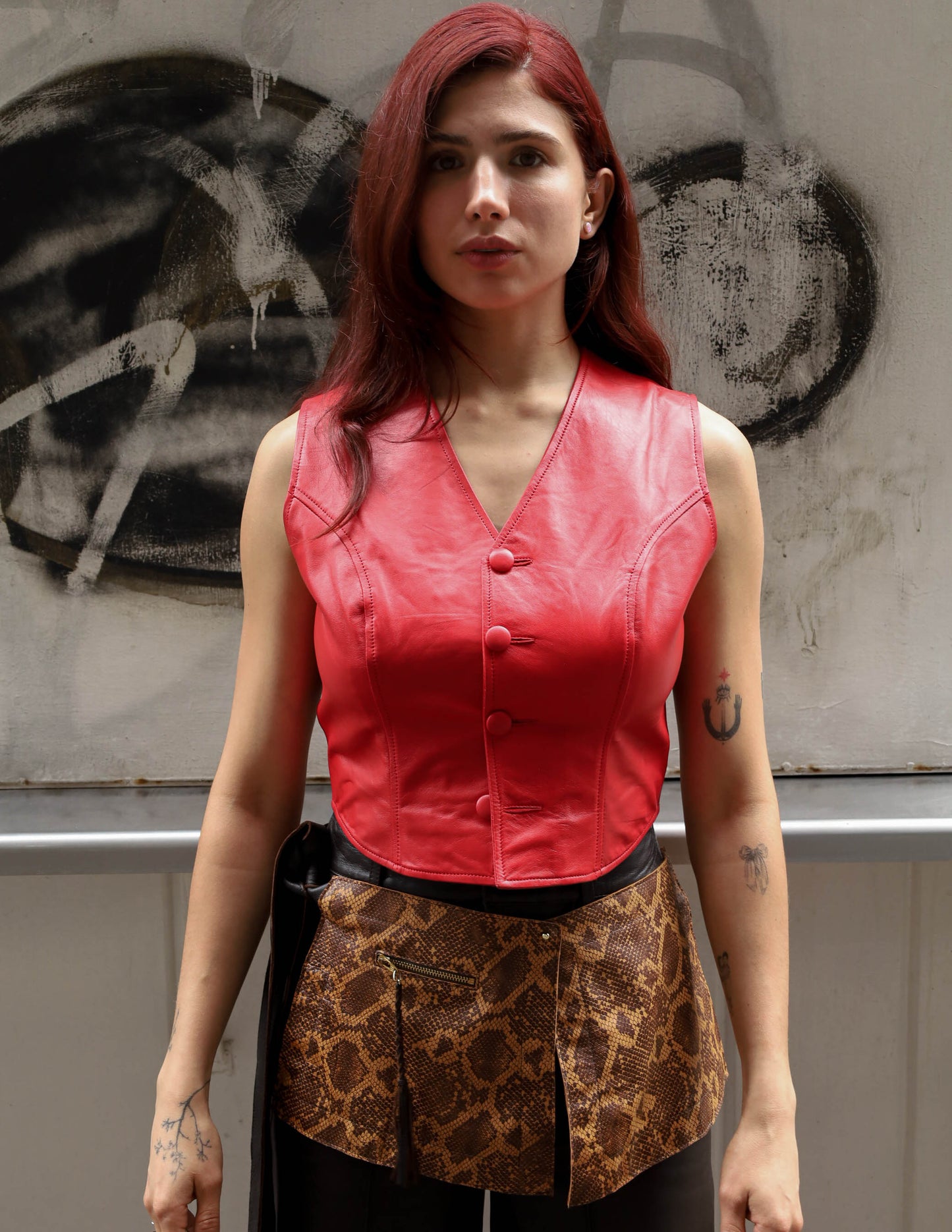 Zadie modular belt in snakeskin
