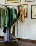 clothing hanging from rack