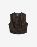 Maya vest in dark brown