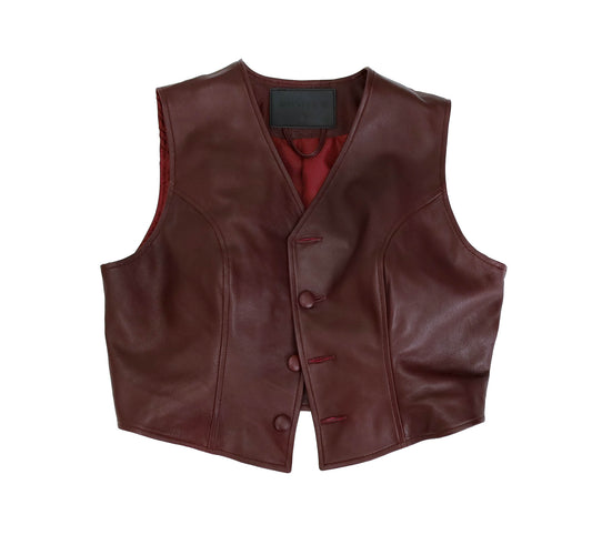 Maya waistcoat in burgundy