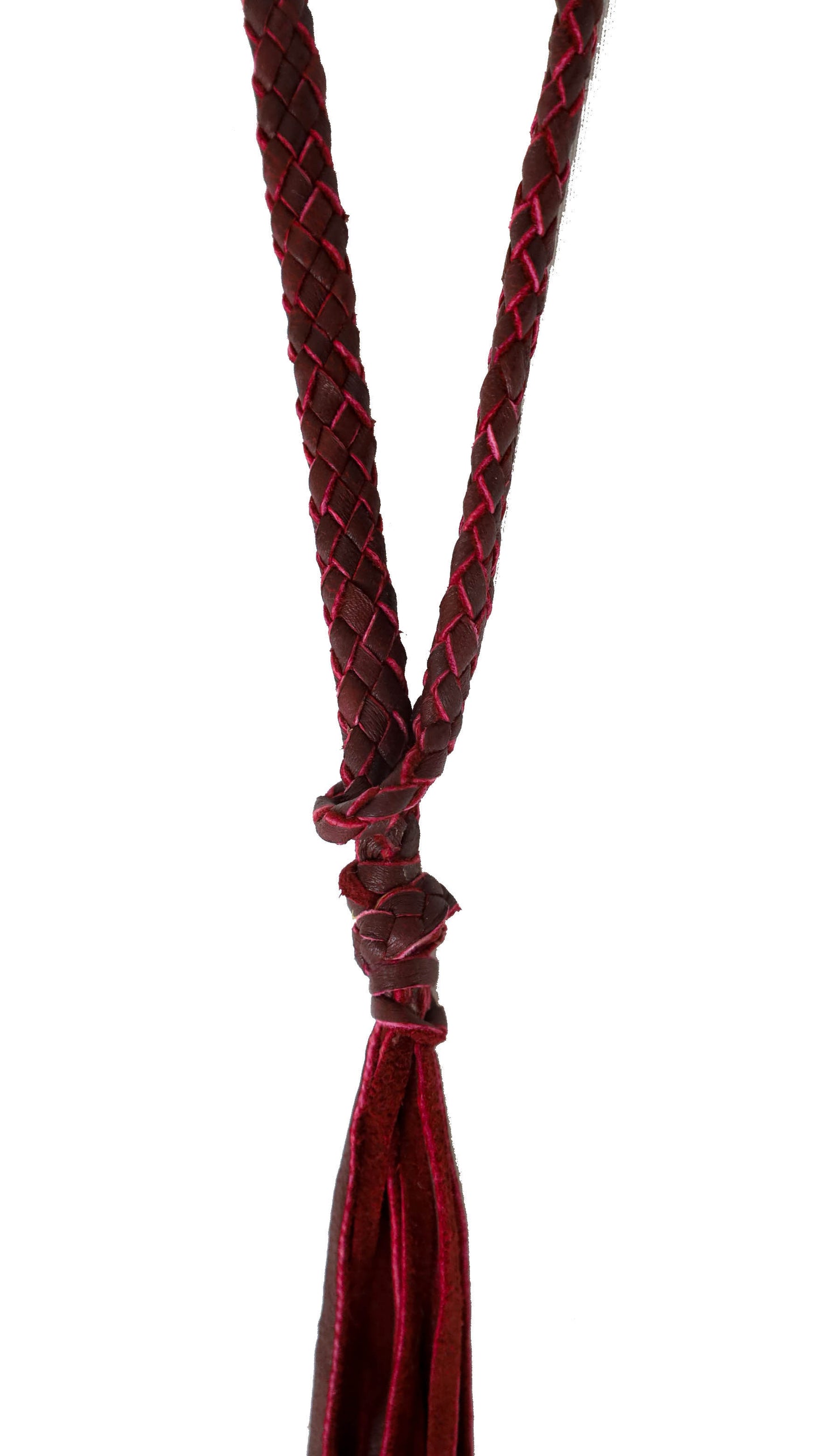 Whip necklace in burgundy