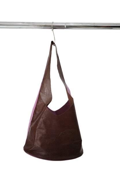 Margarita tiny hobo bag in bicolor leather