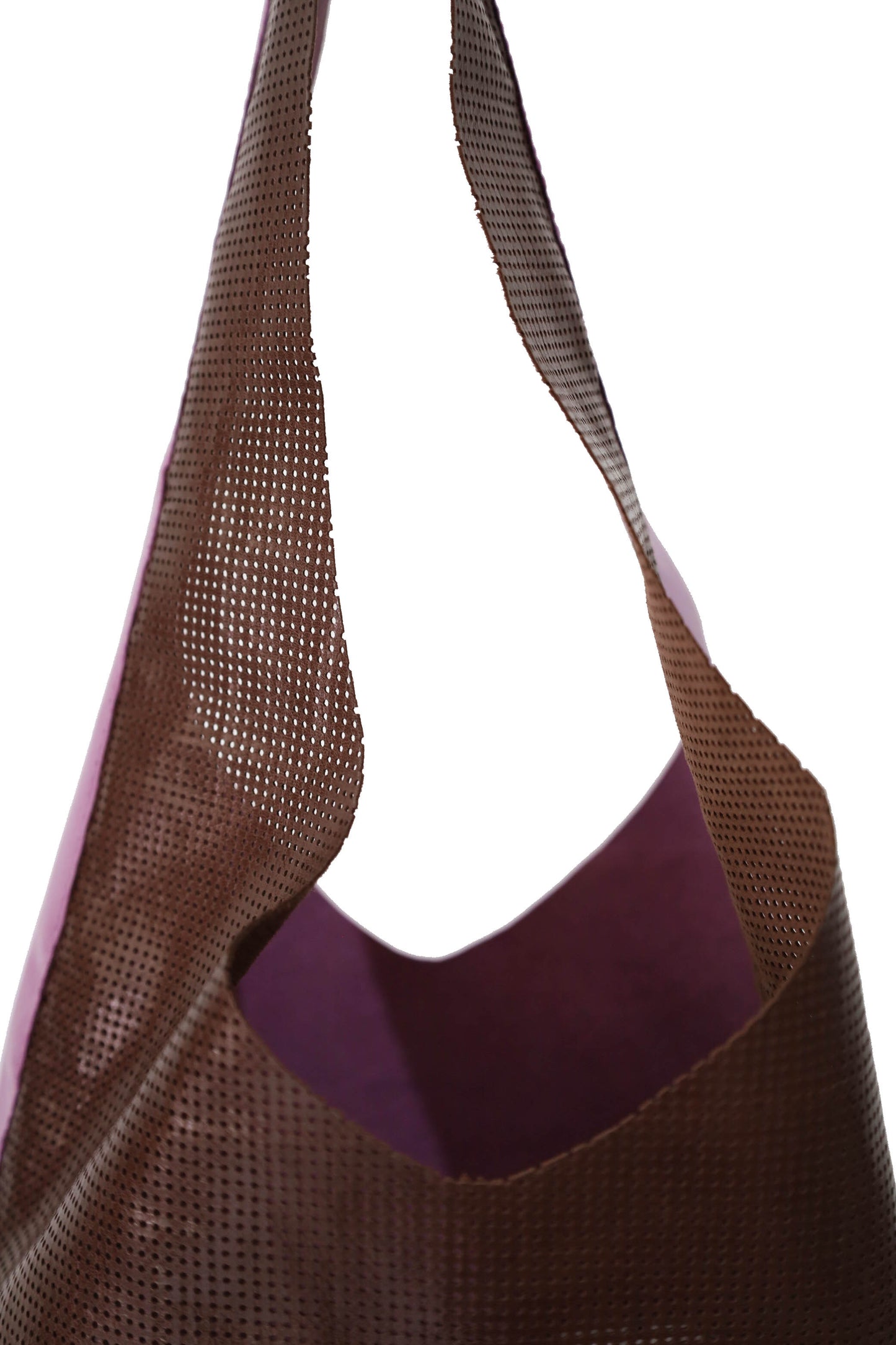 Margarita tiny hobo bag in bicolor leather
