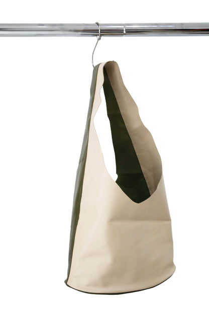 Margarita tiny hobo bag in bicolor leather