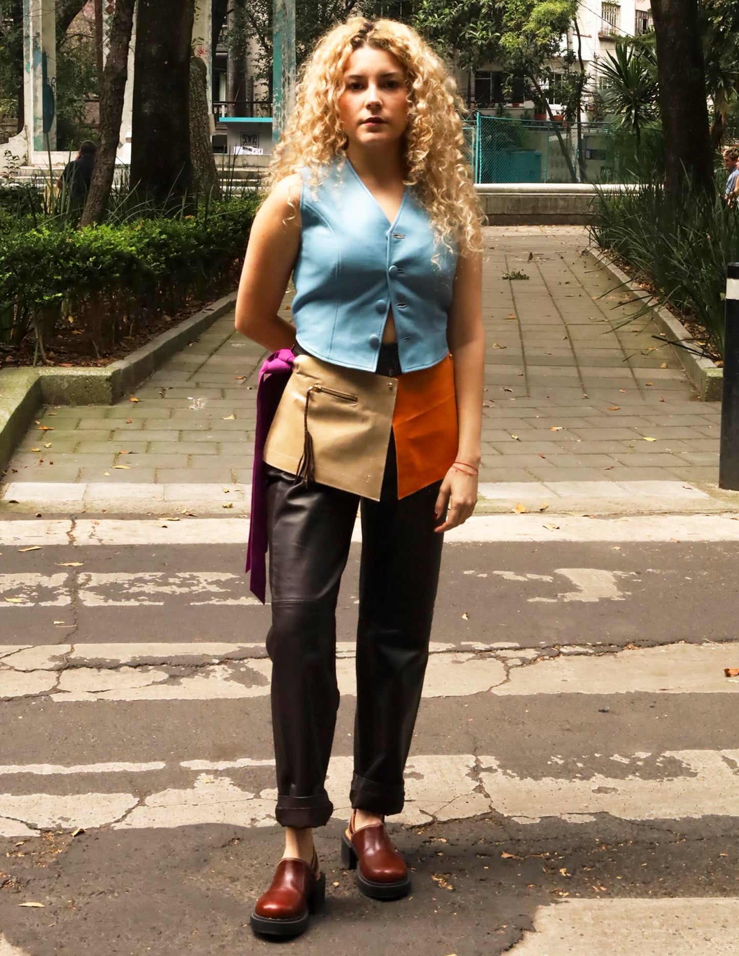 Zadie modular belt in suede