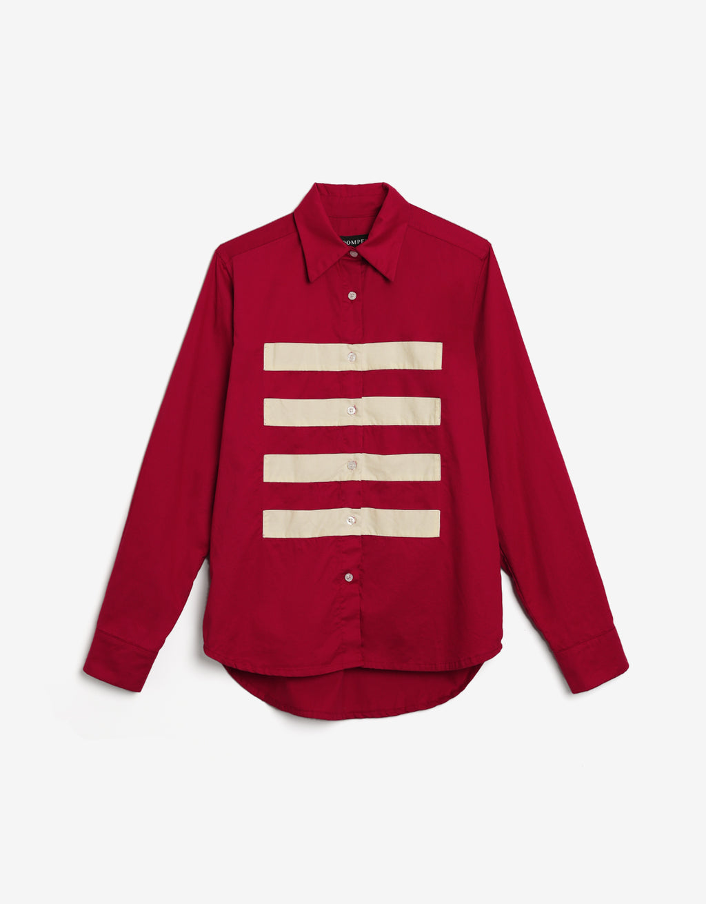 The Judd shirt in Oxide Red & Crème