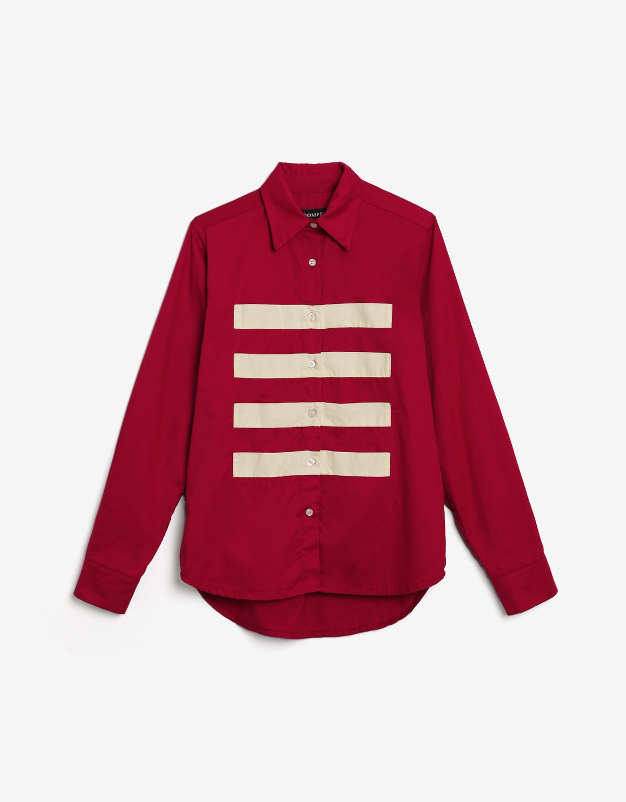 The Judd shirt in Oxide Red & Crème