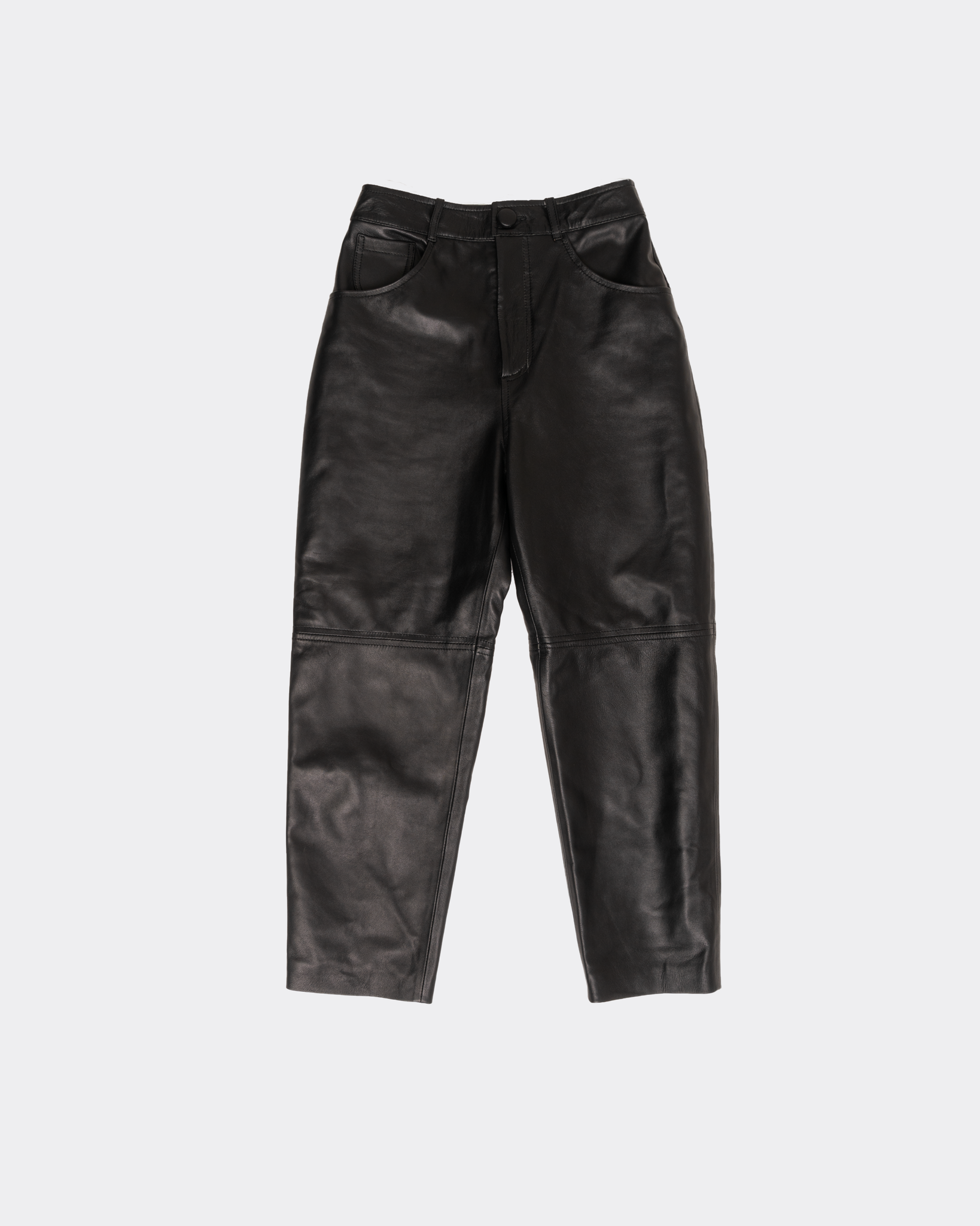 Paine cropped pants in black leather