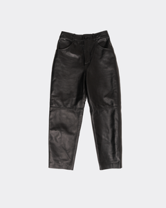 Paine cropped pants in black leather