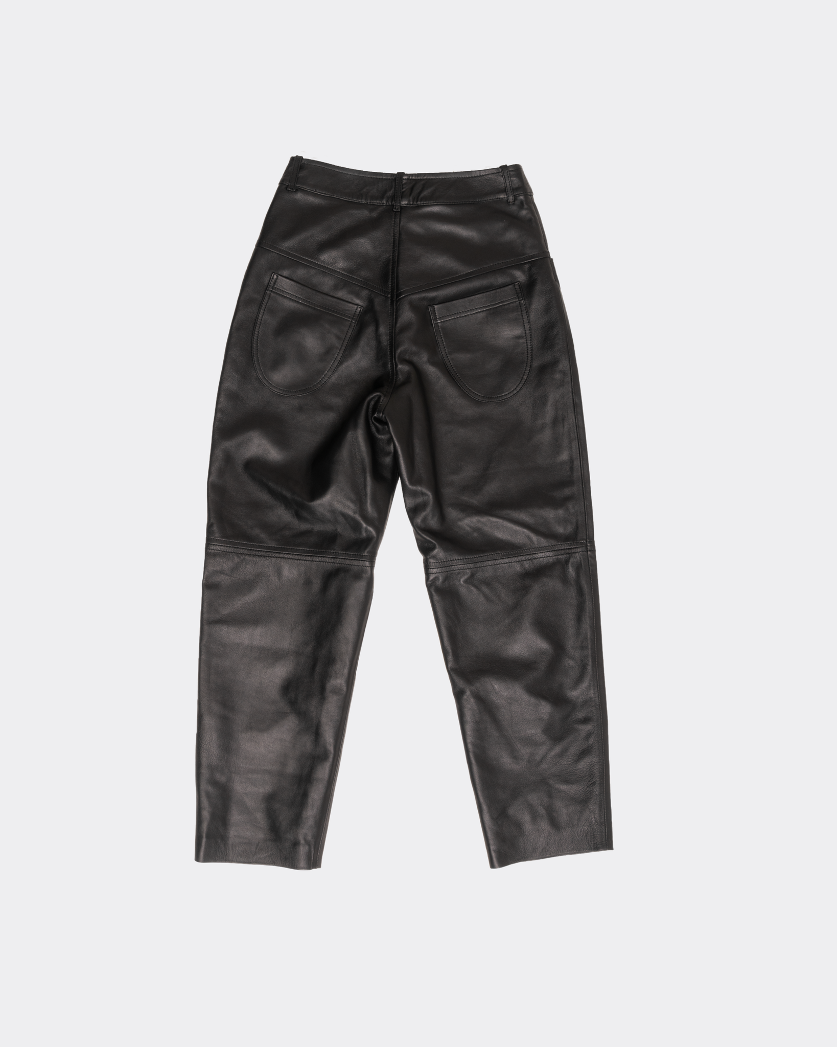 Paine cropped pants in black leather