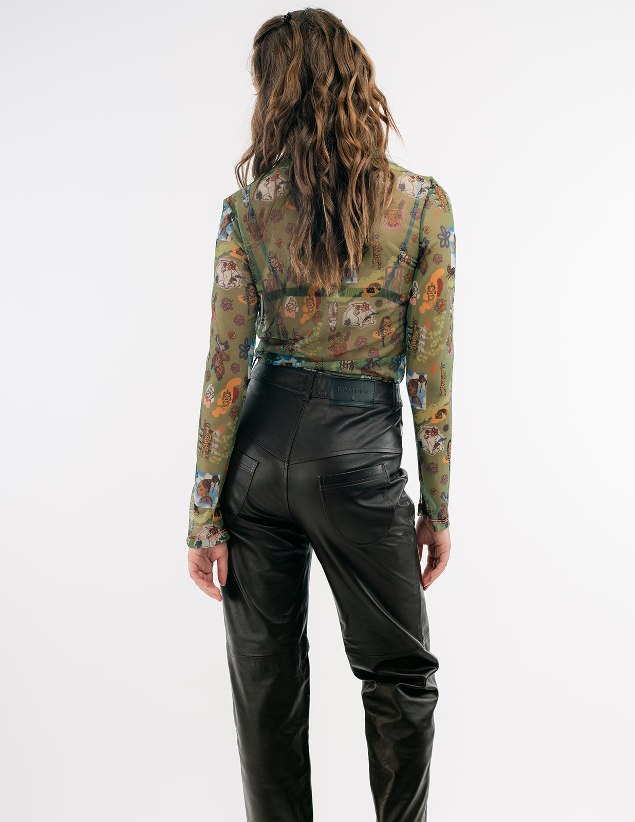 Paine pants in dark brown leather