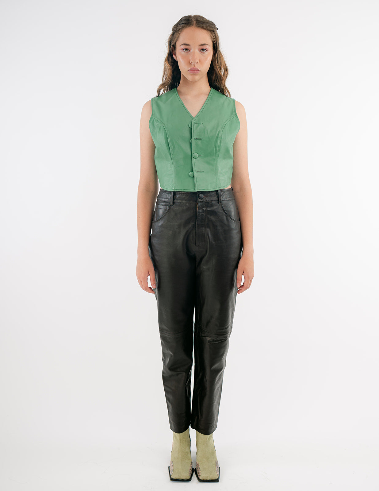 Maya waistcoat in emerald green