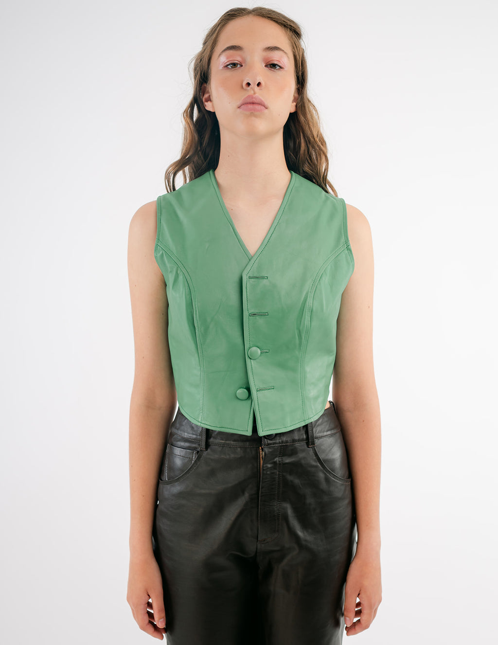 Maya vest in emerald green