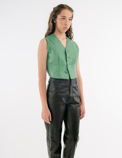 Maya waistcoat in emerald green