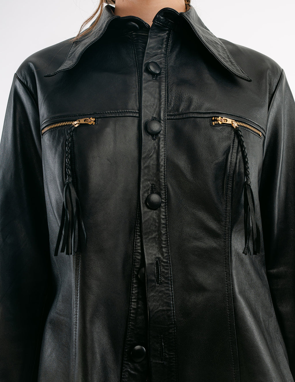 Zipper pocket with hand-crafted tassel detail — Monica Jacket