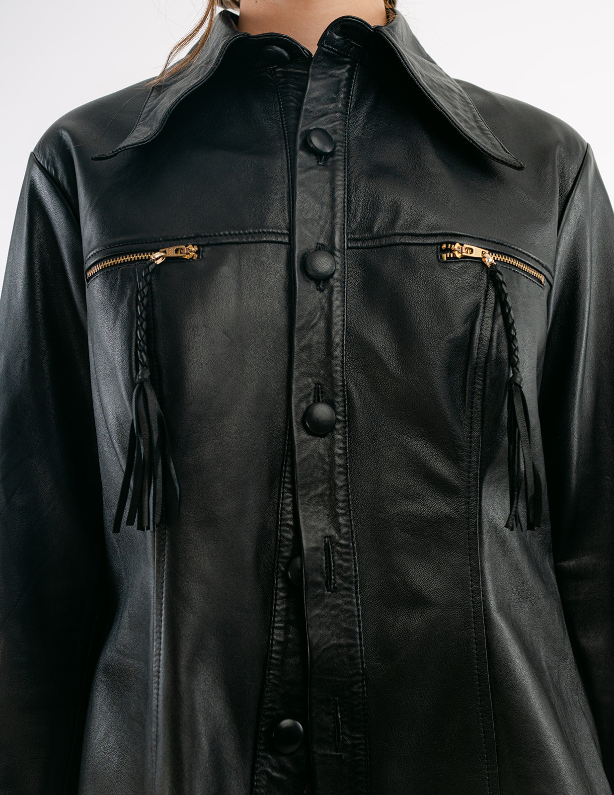 Zipper pocket with hand-crafted tassel detail — Monica Jacket