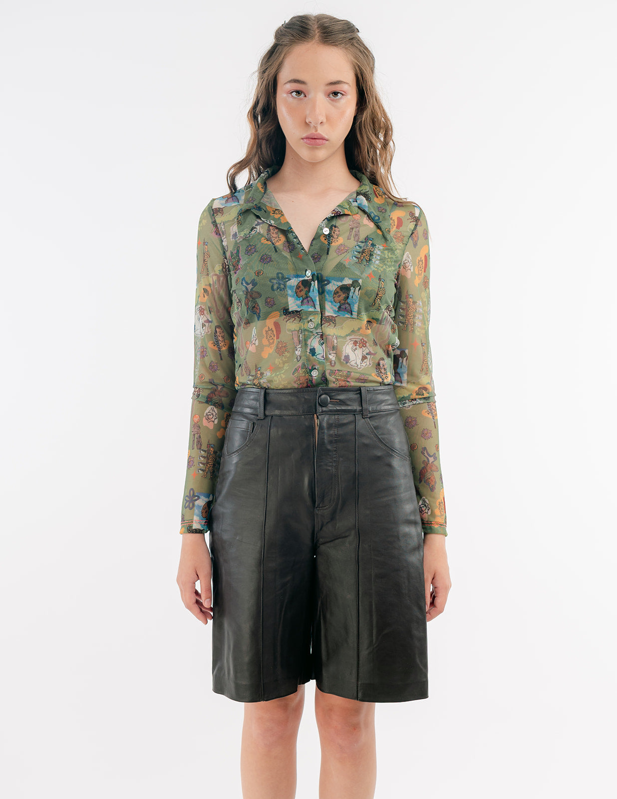 Jean jorts in dark brown