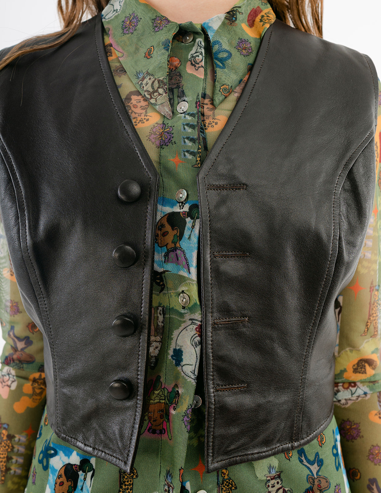 Maya waistcoat in dark brown