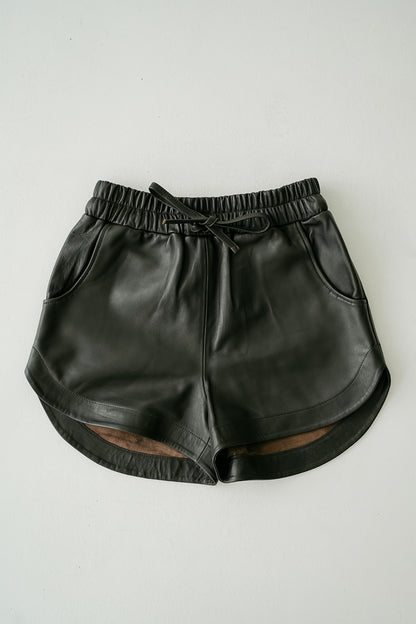 Randy track shorts in dark brown