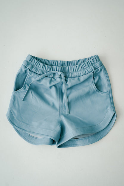 Randy track shorts in baby blue