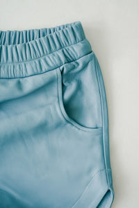 Randy track shorts in baby blue