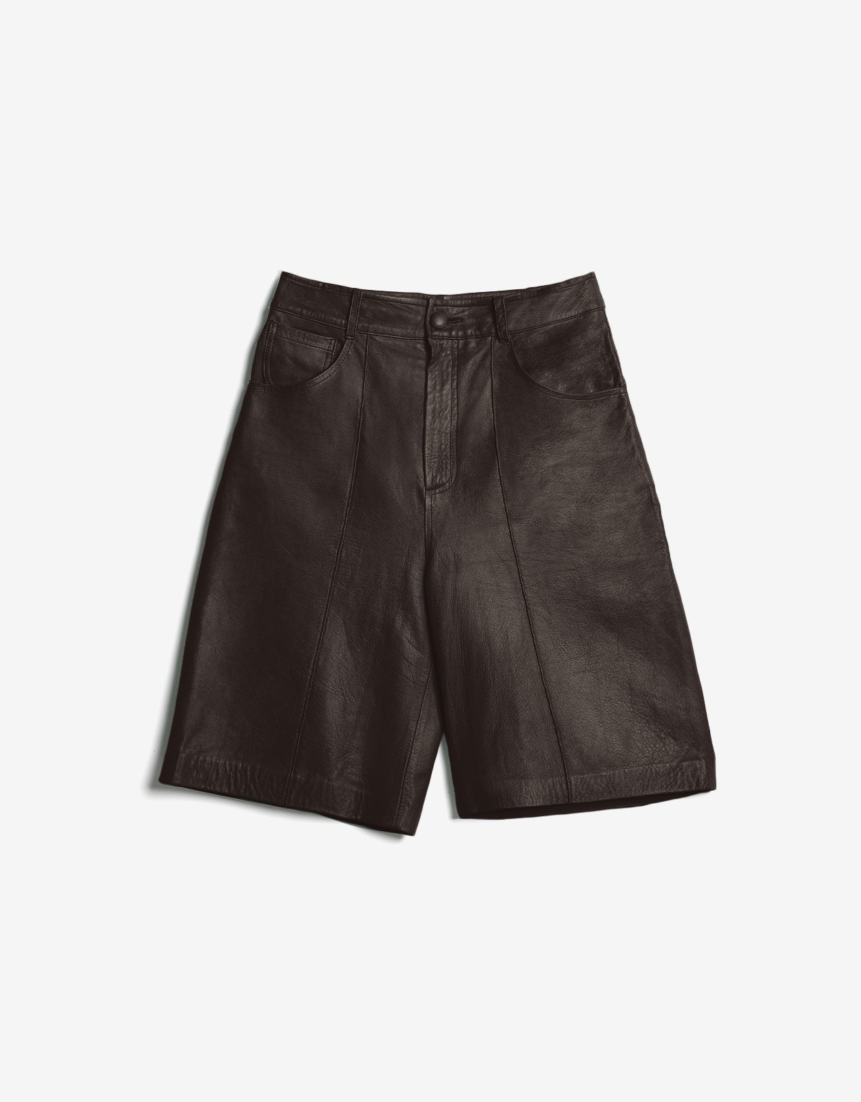 Jean jorts in dark brown