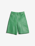 Jean jorts in emerald green