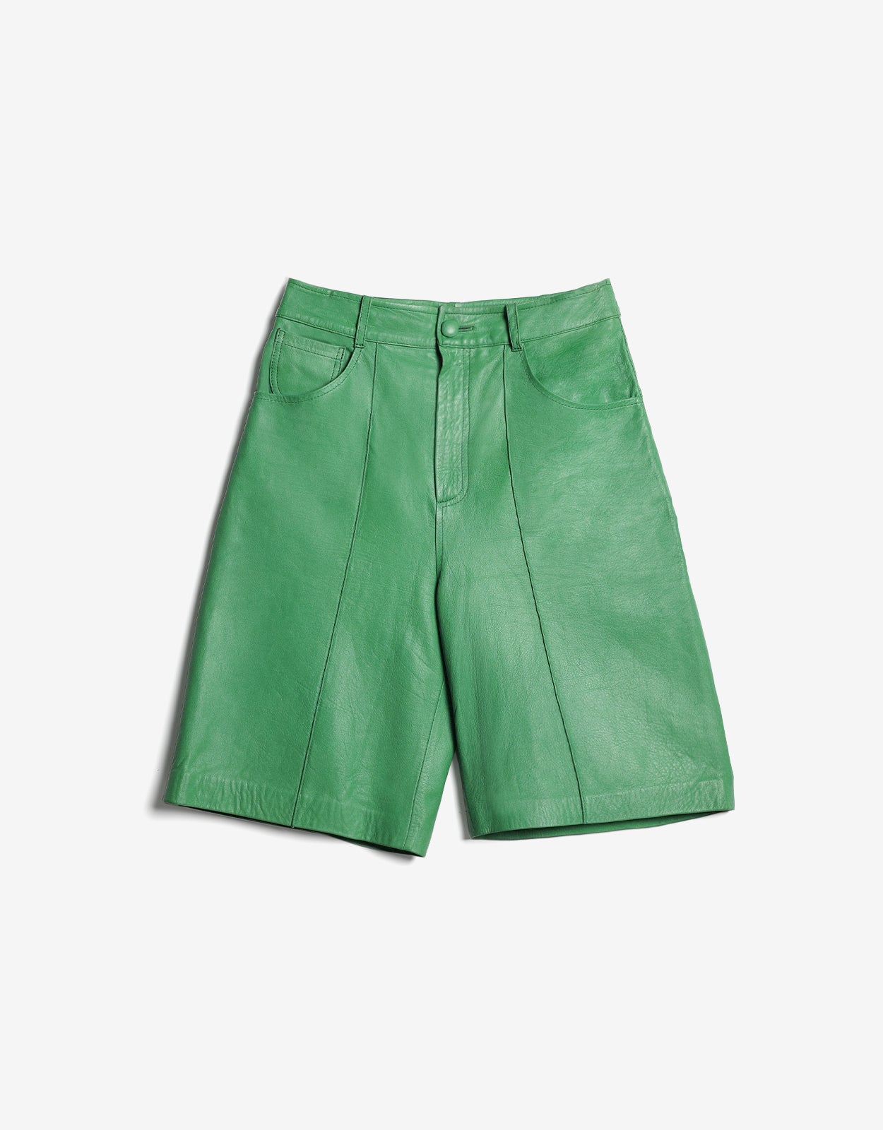 Jean jorts in emerald green
