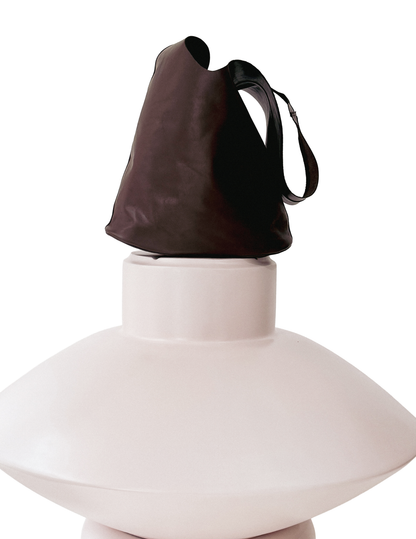 Margarita large hobo bag in coffee bean nappa