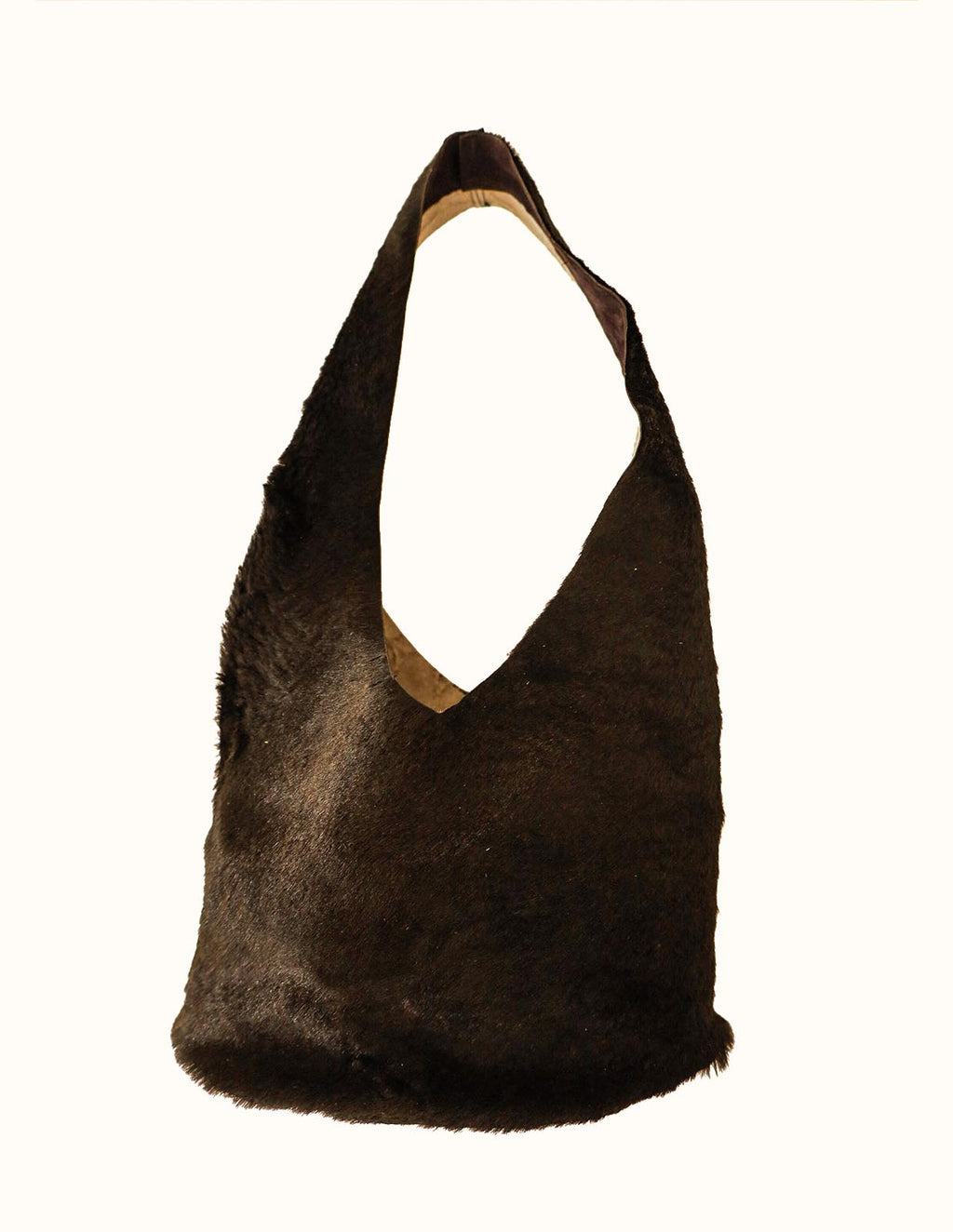 Margarita tiny bag in black croco-embossed & ponyhair