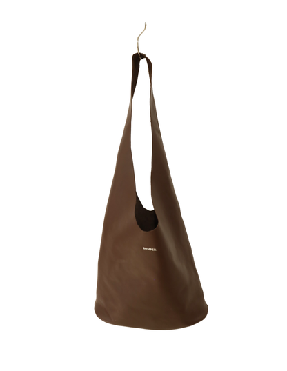 Margarita large hobo bag in coffee bean nappa