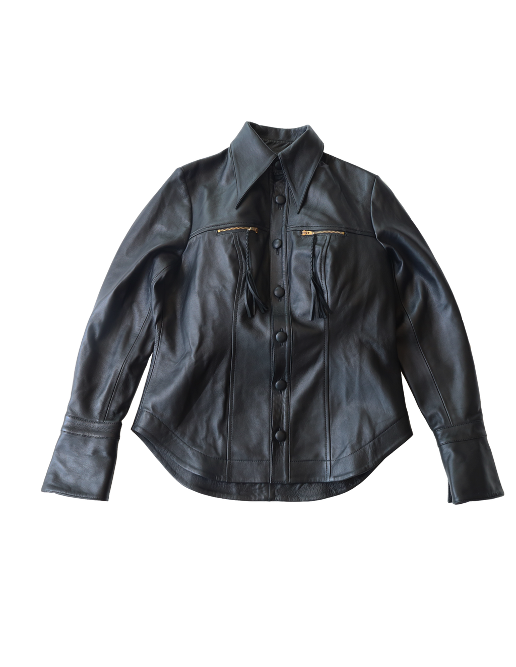 Monica shirt jacket in black