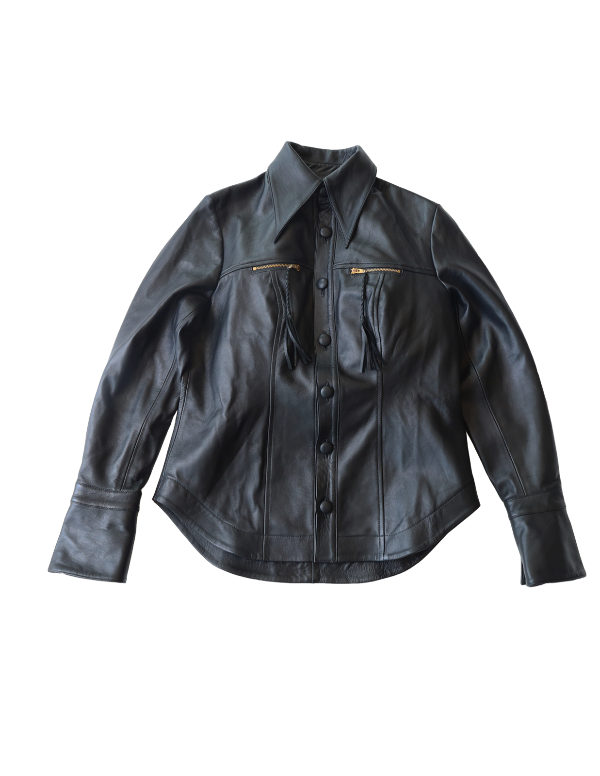 Monica shirt jacket in black