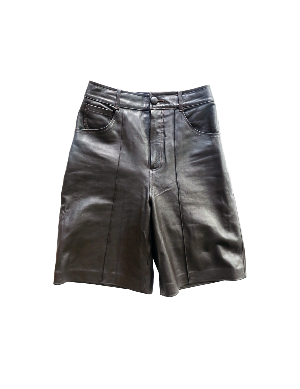 Jean jorts in dark brown