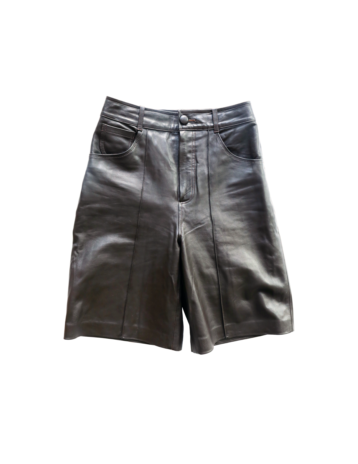 Jean jorts in dark brown