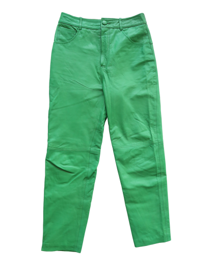 Paine pants in emerald green leather