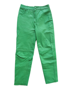 Paine pants in emerald green leather