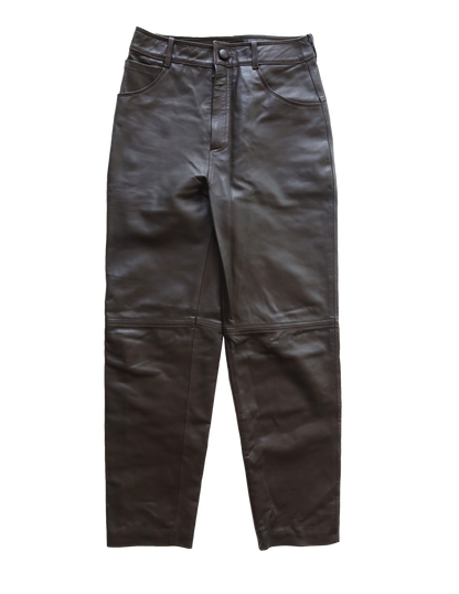 Paine pants in dark brown leather