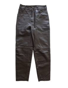 Paine pants in dark brown leather