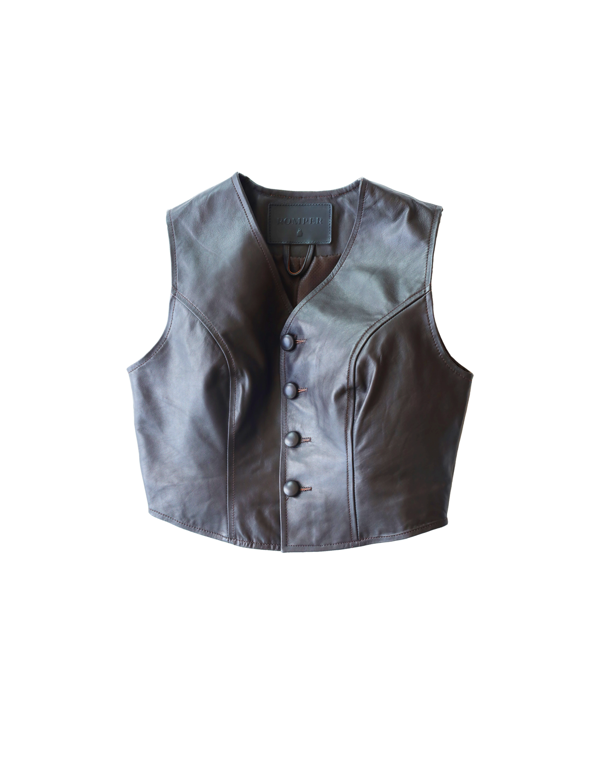 Maya waistcoat in dark brown