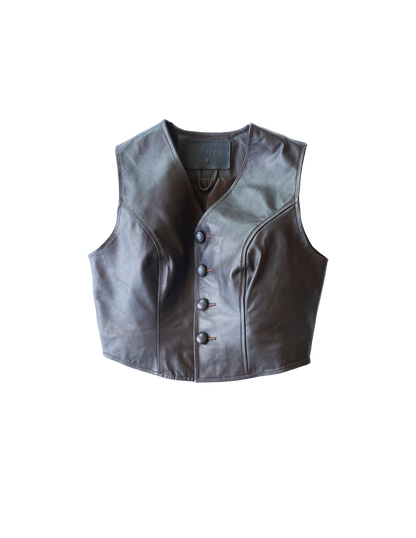 Maya waistcoat in dark brown