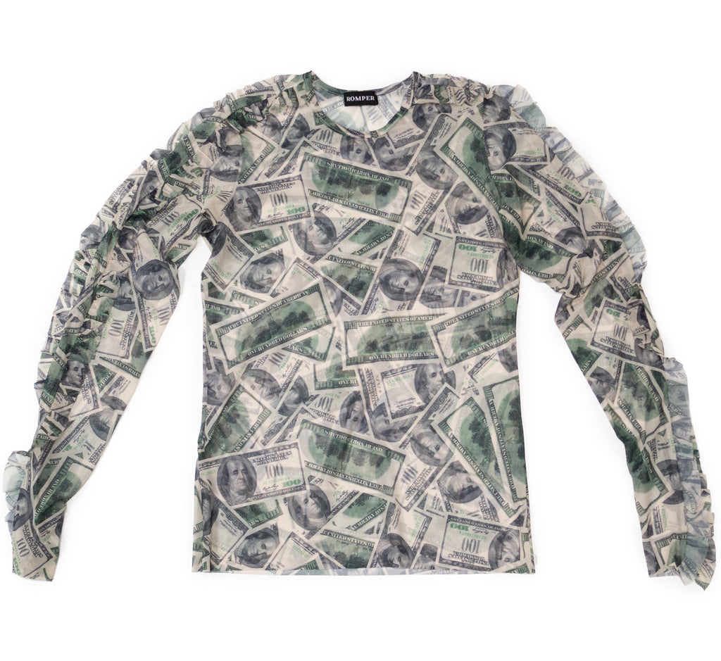 Richie Rich mesh with long sleeves blouse