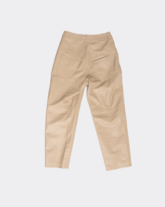 Paine cropped pants in ivory leather