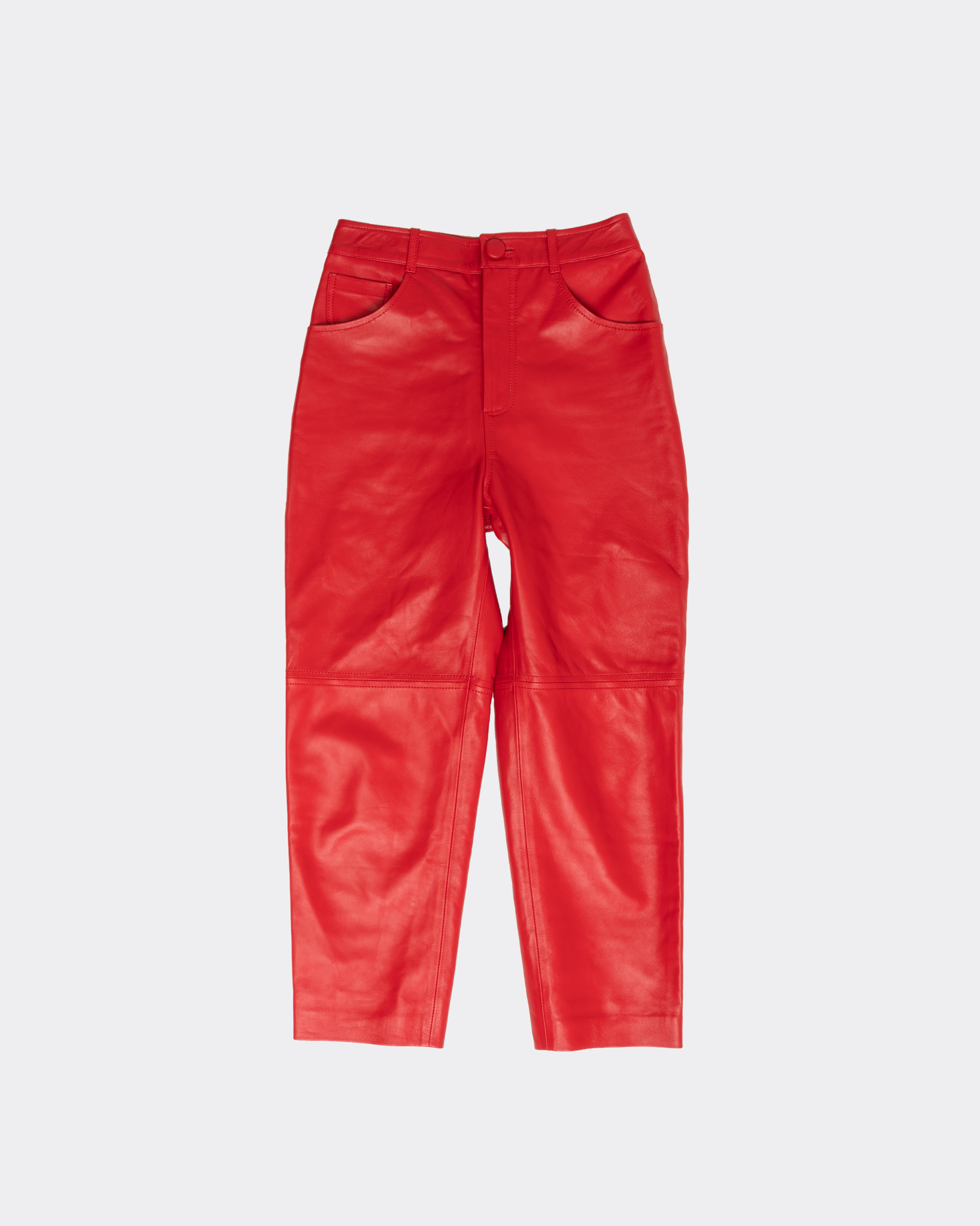 Paine cropped pants in red leather