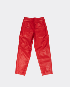 Paine cropped pants in red leather